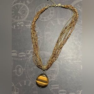 Lia Sophia tiger eye necklace